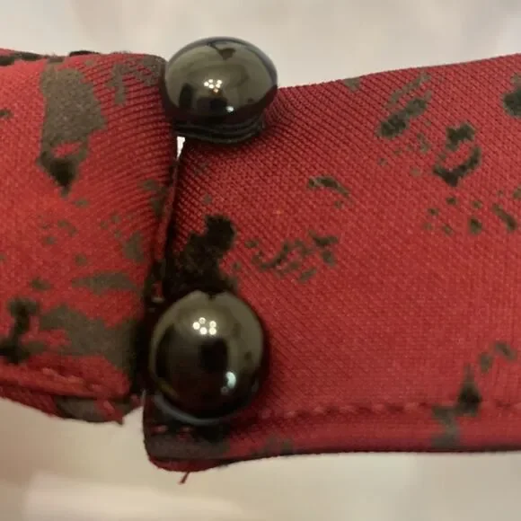 Charlotte Russe Small Cutouts Faux Black Burgundy Velvet Suede Short Sleeve - Picture 11 of 13